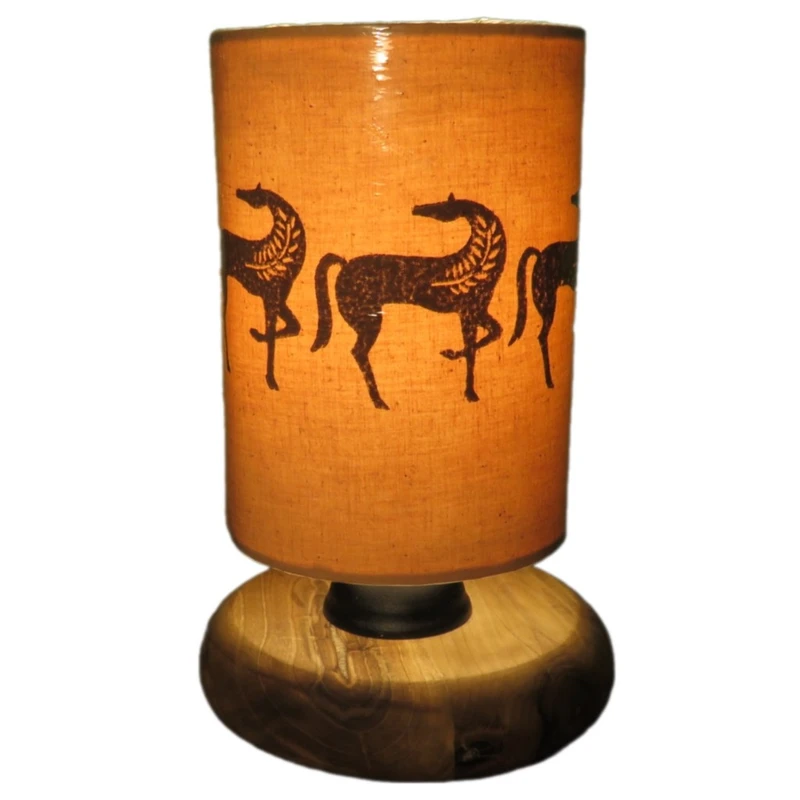 آباژور رومیزی چوبی طرح اسب