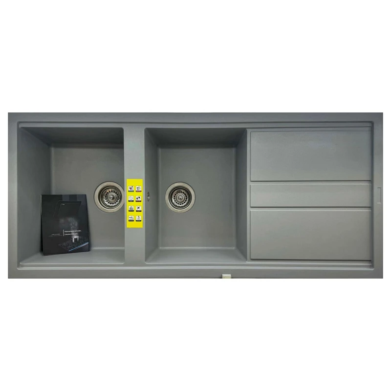 سینک ظرفشویی گرانیت توکار دو لگنه مدل SG3018
