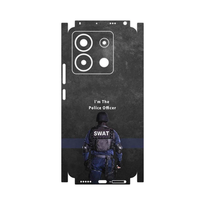 برچسب پوششی ماهوت مدل Police Officer-FullSkin مناسب برای گوشی موبایل شیائومی Redmi Note 13 Pro 5G