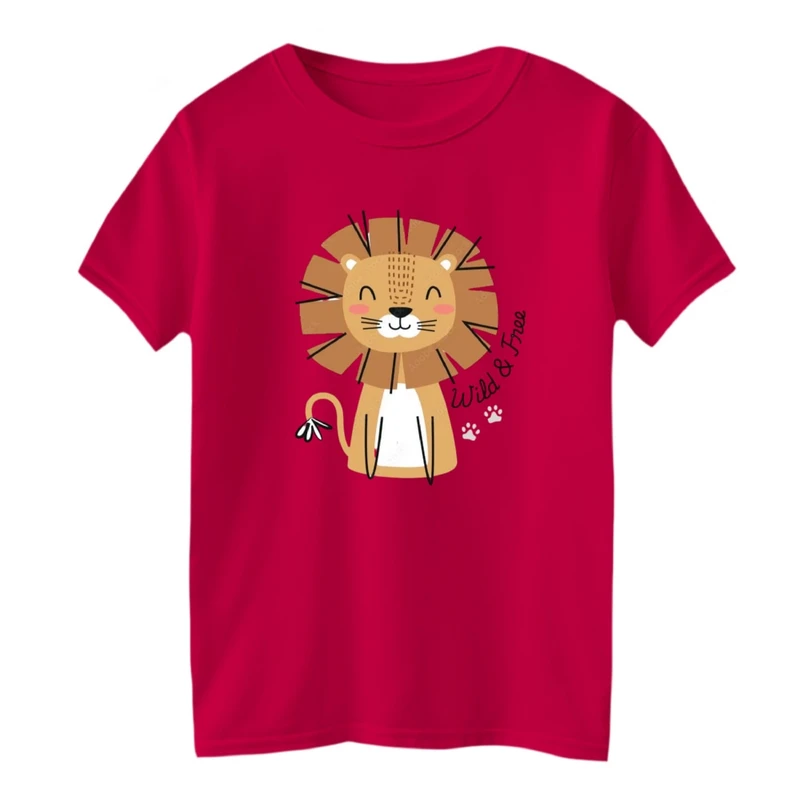 تی شرت آستین کوتاه بچگانه مدل شیر