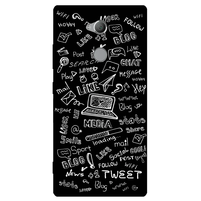 کاور مگافون طرح رسانه های اجتماعی مدل 1898 مناسب برای گوشی موبایل سونی Xperia L2 