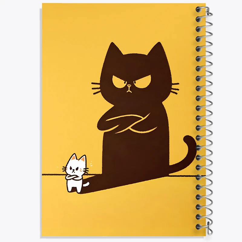 دفتر مشق 50 برگ خندالو طرح گربه بامزه کد F6127