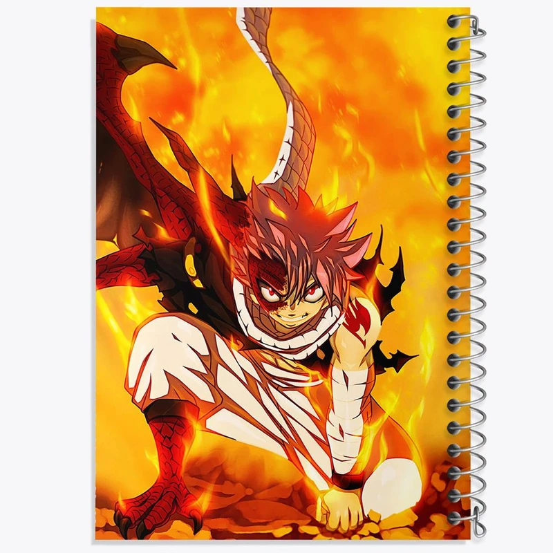 دفتر ژورنال نویسی 50 برگ خندالو مدل نقطه ای طرح ناتسو انیمه فری تیل Fairy Tail کد 16459