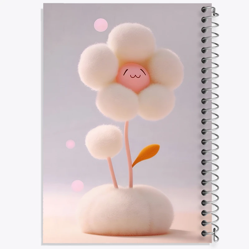 دفتر مشق 50 برگ خندالو طرح گل کیوت کد N4097