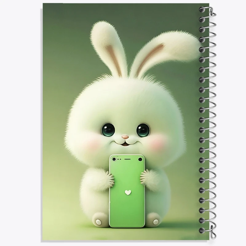 دفتر مشق 100 برگ خندالو طرح خرگوش بامزه کد F5749