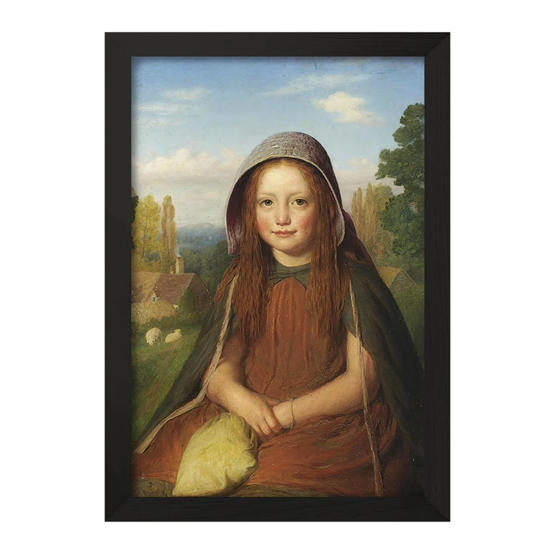 تابلو خندالو مدل نقاشی یک زن روستایی اثر ادوارد تامپسون دیویس کد F12250