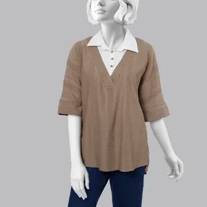 تونیک آستین سه ربع زنانه رخت پارسی_x000D_
مدل S-03