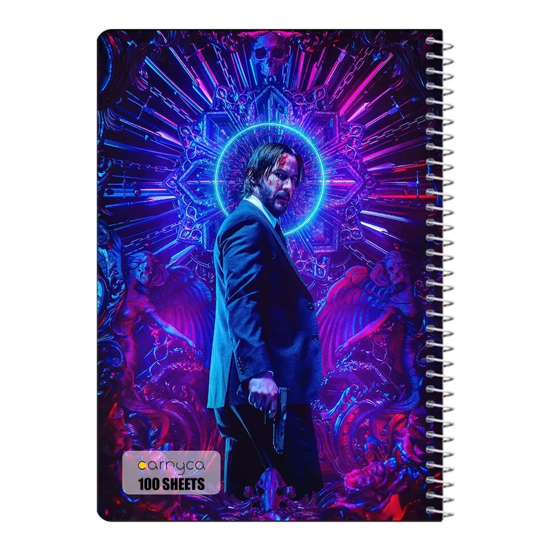 دفتر شطرنجی 100 برگ سیمی کارنیکا طرح جان ویک John Wick کد 18990