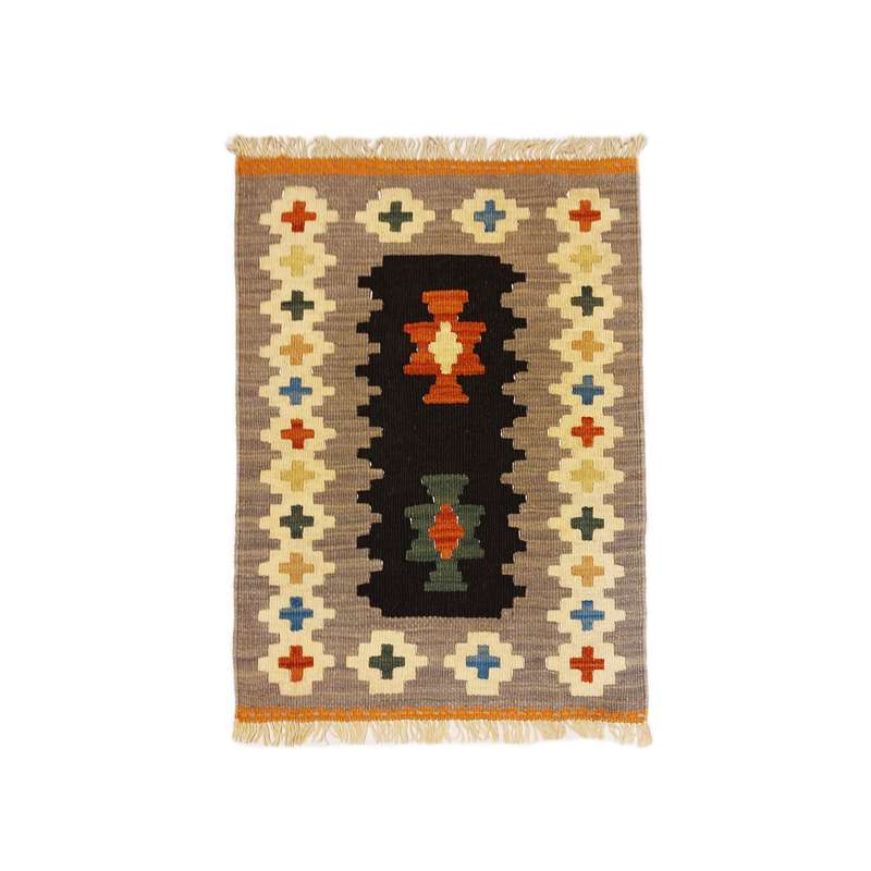 گلیم دستبافت نیم متری طرح شیرازی کد 90607