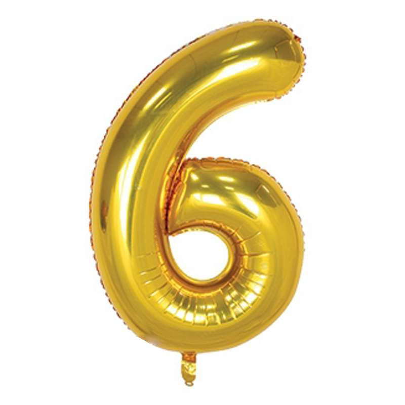 بادکنک فویلی طرح عدد 6