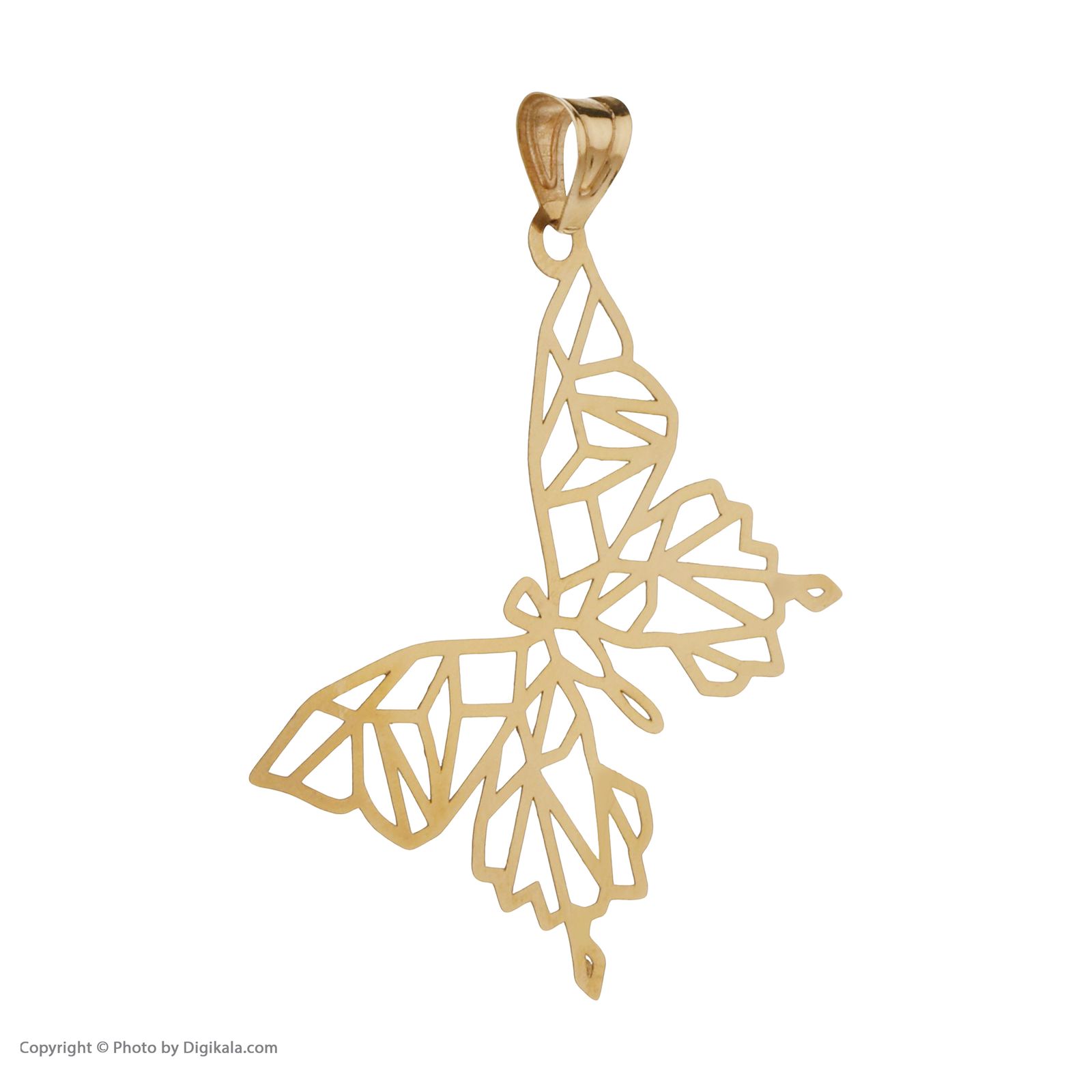 آویز گردنبند طلا 18 عیار زنانه مایا ماهک مدل MM1356 طرح پروانه اوریگامی -  - 4