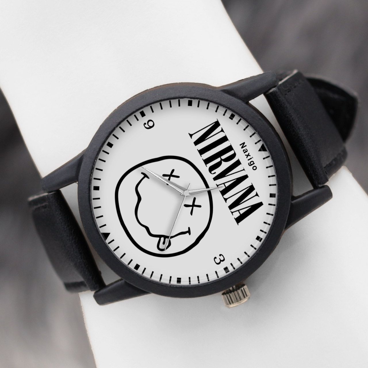 ساعت مچی عقربه ای ناکسیگو طرح Nirvana کد LF4216 -  - 5