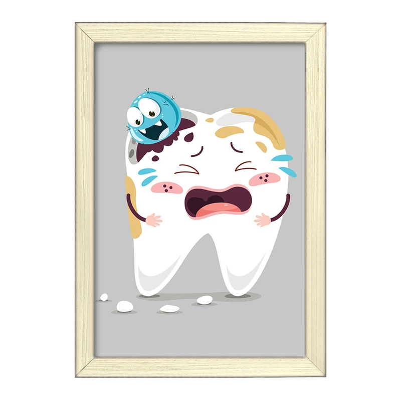 تابلو خندالو طرح دندان و دندان پزشکی کودکانه کد 36750