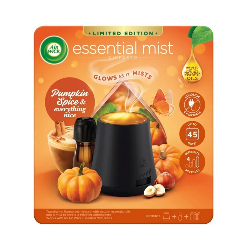 دستگاه خوشبوکننده ایرویک مدل Essential Mist رایحه کدو حلوایی حجم 20 میلی لیتر