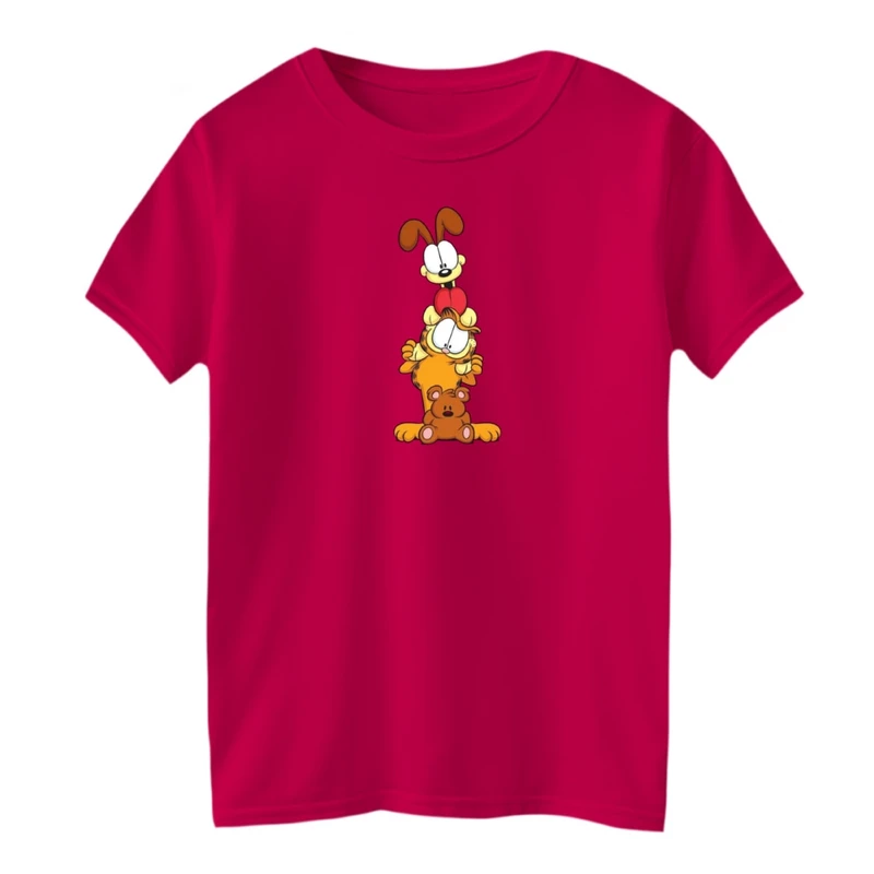 تی شرت آستین کوتاه بچگانه مدل گارفیلد کد 01