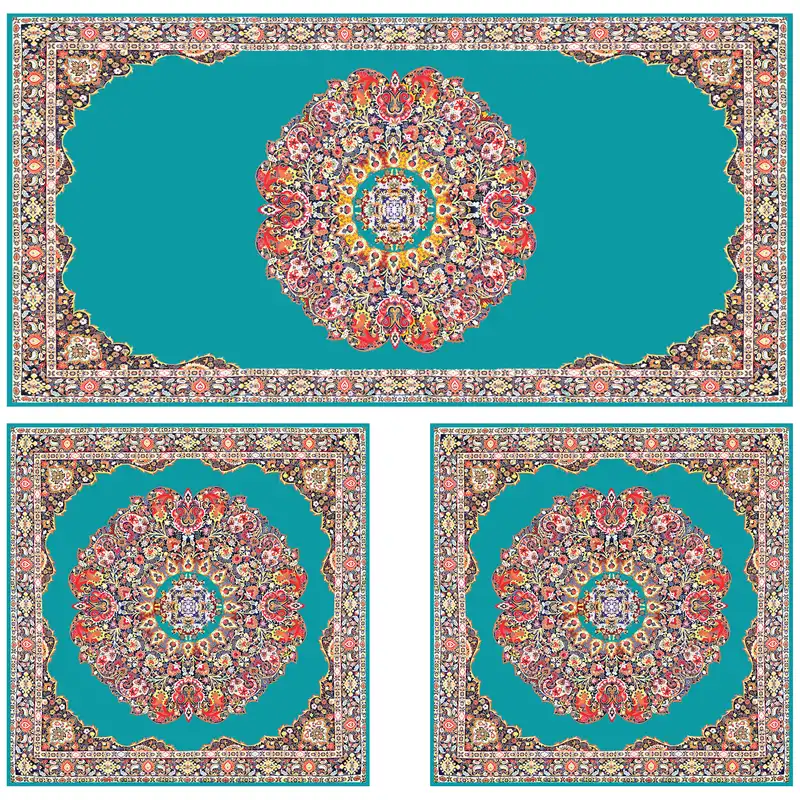 ست رومیزی سه تکه طرح ترمه کد 9920.5