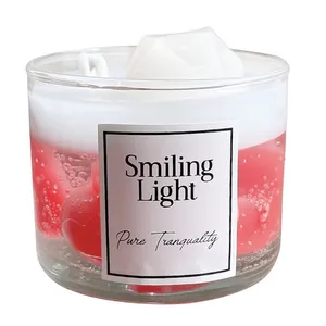 شمع استوانه‌ای بدون‌بو مدل  قلبی زمان اتمام 45 ساعت