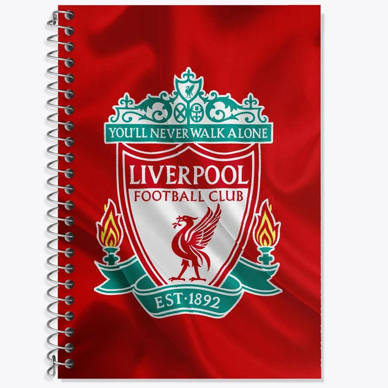 دفتر زبان 50 برگ خندالو مدل دو خط طرح باشگاه لیورپول کد 26967