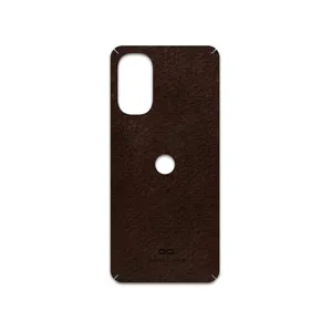MAHOOT Dark-Brown-Leather Cover Sticker for Motorola Moto G52