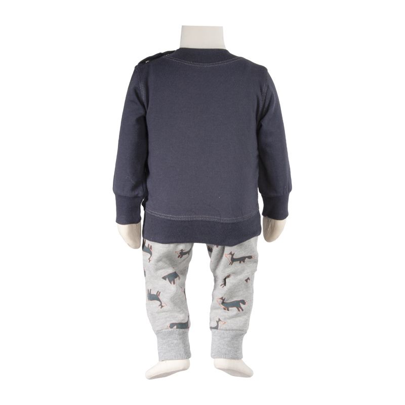 ست سویشرت و شلوار نوزادی آدمک مدل روباه کد 110013 - - 4