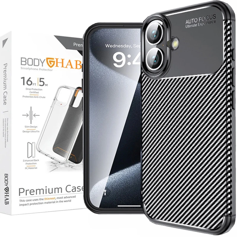 کاور بادی قاب مدل 2 Carbon Fiber مناسب برای گوشی موبایل اپل Iphone 16 