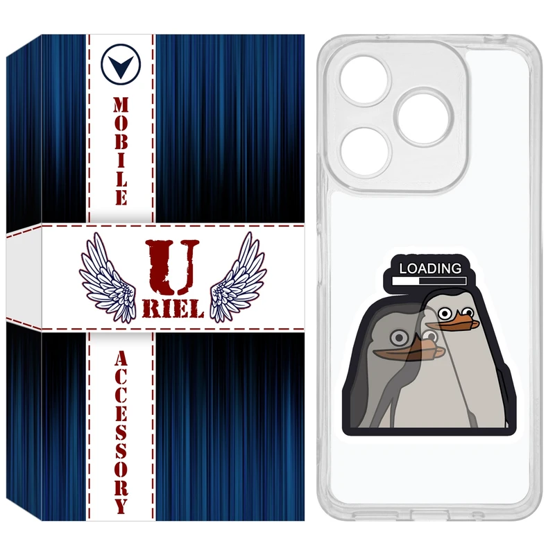 کاور یوریل مدل Clear کد 84 طرح Loading مناسب برای گوشی موبایل شیائومی Redmi 13X / 13 / Poco M6 4G