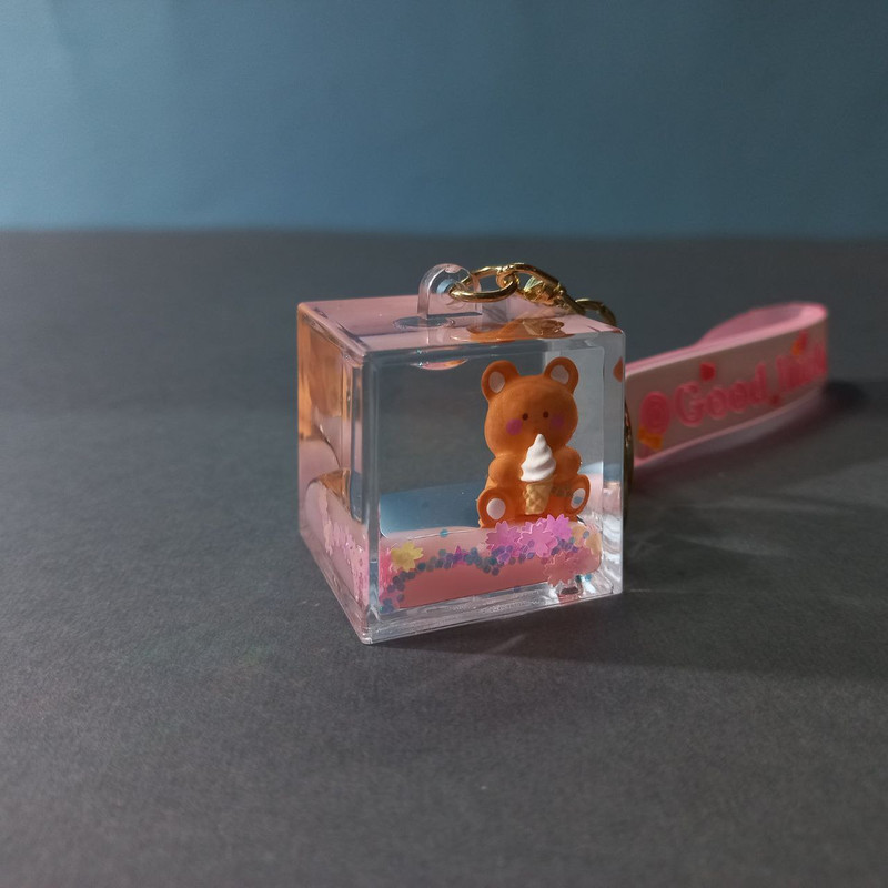 جاکلیدی دخترانه مدل آکواریومی طرح خرس کد 04