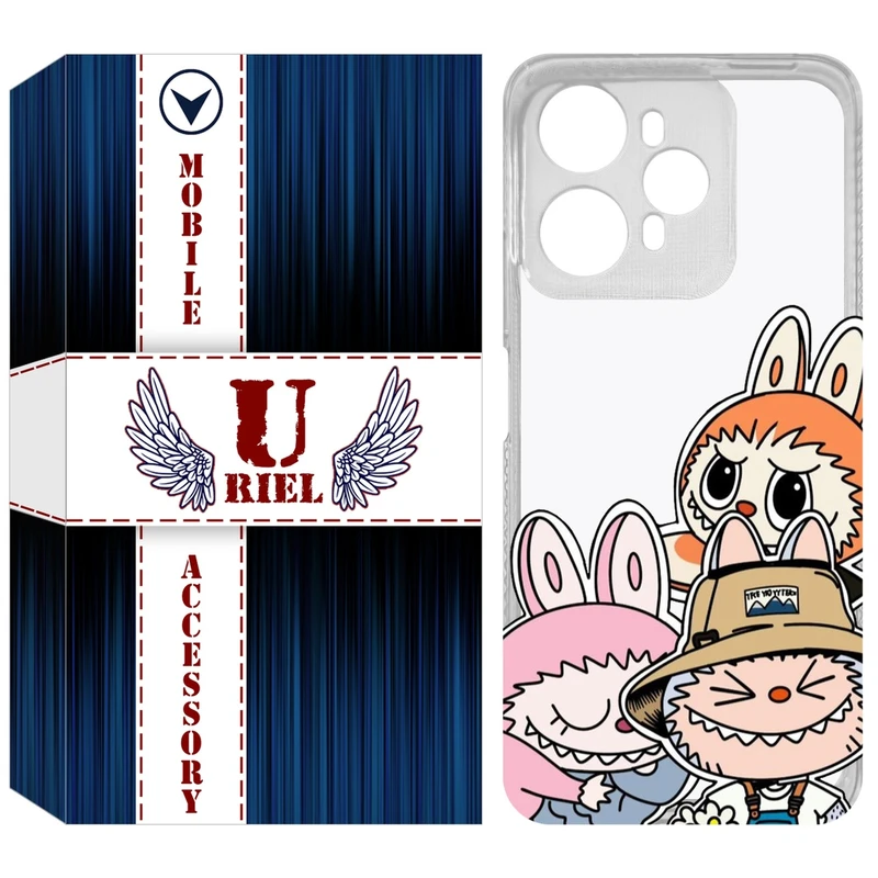 کاور یوریل مدل Clear کد 145 طرح لبوبو Labubu مناسب برای گوشی موبایل وکال V1 / V1 Plus