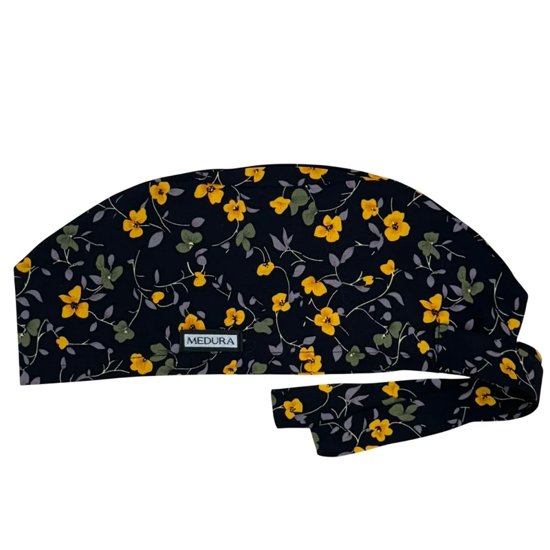 کلاه پزشکی مدورا طرح گل پونه
