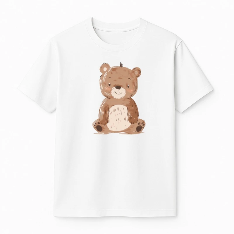 تی‌شرت آستین کوتاه پسرانه مدل خرس کیوت 