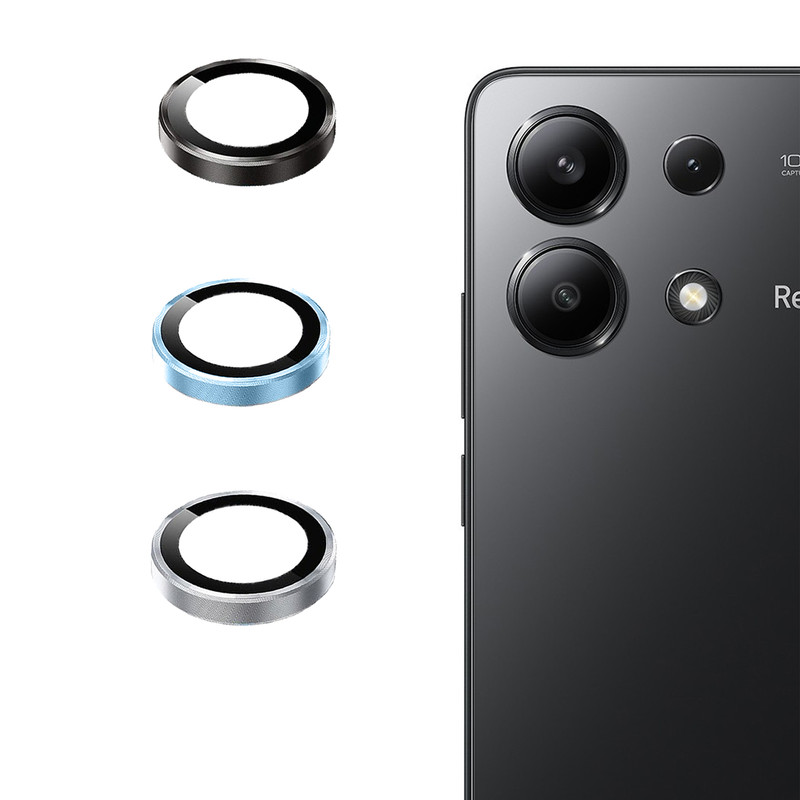 محافظ لنز دوربین فلزی مدل Objektif مناسب برای گوشی موبایل شیائومی Redmi note 14s