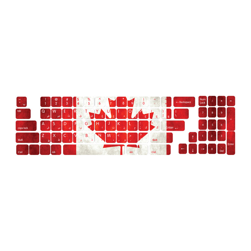 برچسب  حروف فارسی کیبورد طرح Canada  کد ۱۰۲