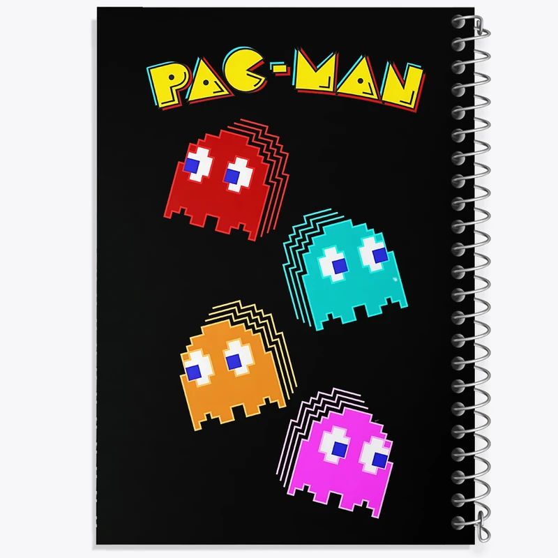 دفتر شطرنجی 50 برگ خندالو طرح پک من (Pac Man) کد N3621