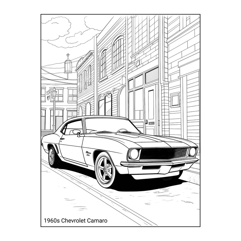 دفتر رنگ آمیزی 25 برگ مدل ماشین های کلاسیک