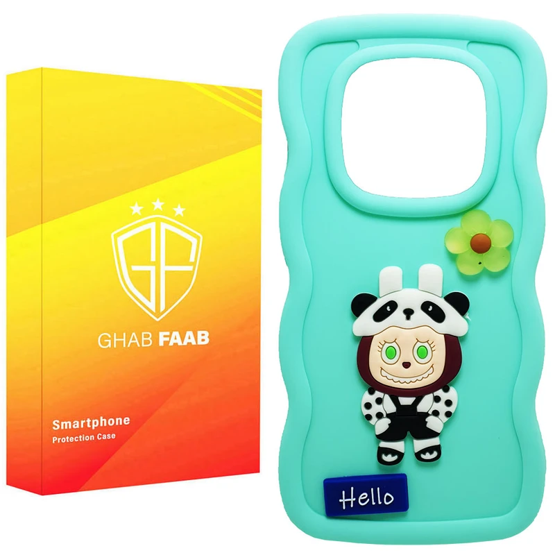 کاور قاب فاب مدل لبوبو سیلیکونی طرح دخترانه مناسب برای گوشی موبایل شیائومی  Redmi Note 14 Pro 4G / Redmi Note 14 Pro 5G