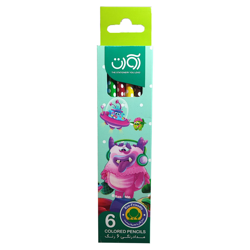 مداد رنگی 6 رنگ آوات طرح آدم فضایی کد 3918