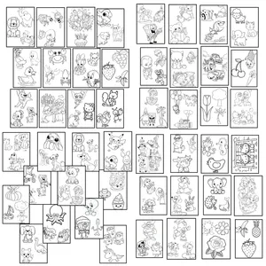 مقوا رنگ آمیزی مدل A4801 سایز 21×15 سانتی متر مجموعه 48 عددی