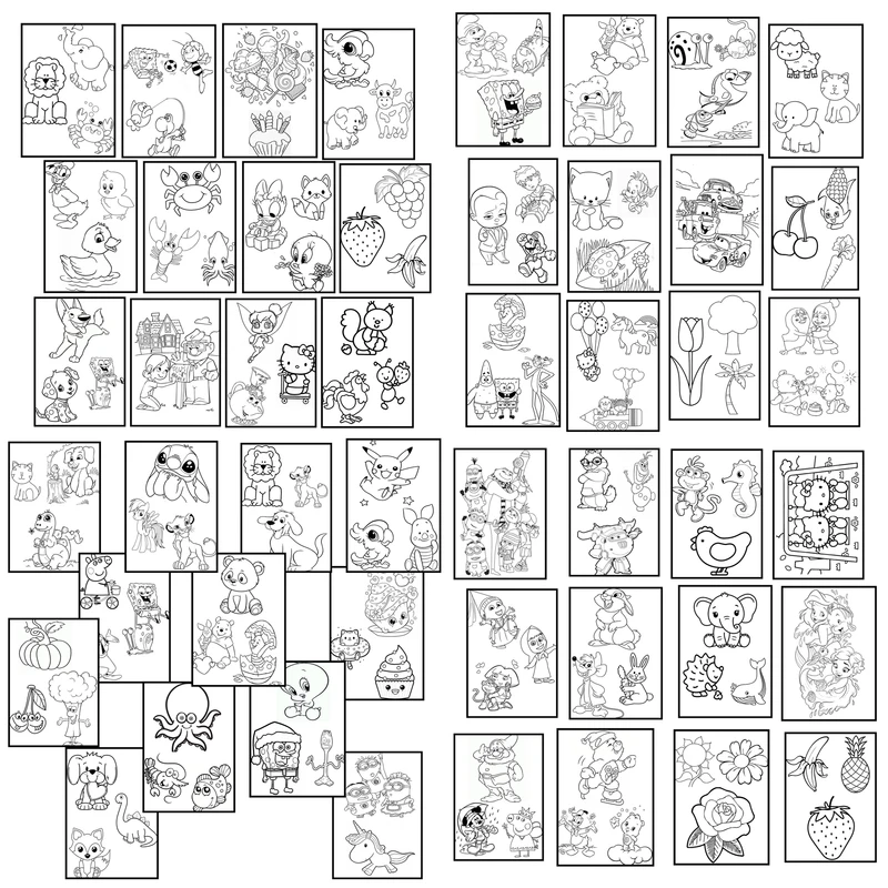 مقوا رنگ آمیزی مدل A4801 سایز 21×15 سانتی متر مجموعه 48 عددی