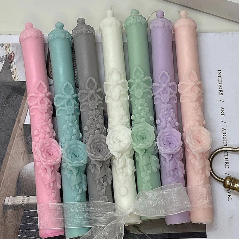 قالب شمع مدل قلمی گلدار