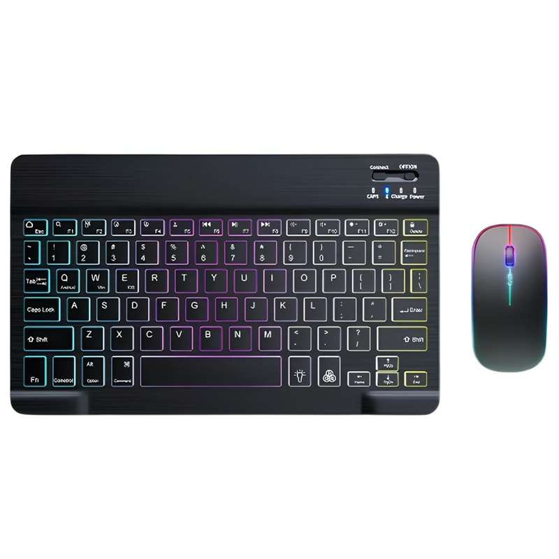 کیبورد و ماوس بلوتوثی مدل RGB 7 Colors کیبورد و ماوس بلوتوثی مدل RGB 7 Colors