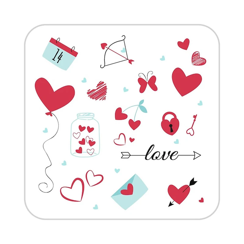 زیر لیوانی کاکتی طرح عاشقانه مدل mp38158