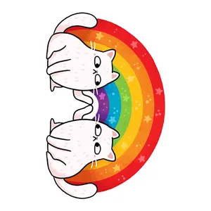 استیکر لپ تاپ طرح rainbow cat کد ST1530