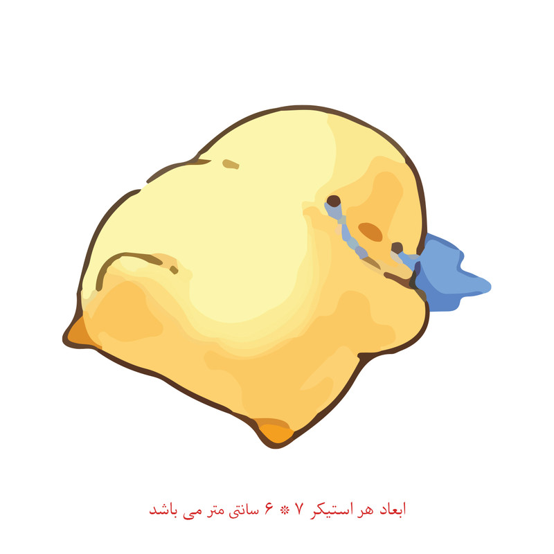 برچسب لپ تاپ طرح جوجه غمگین کد558