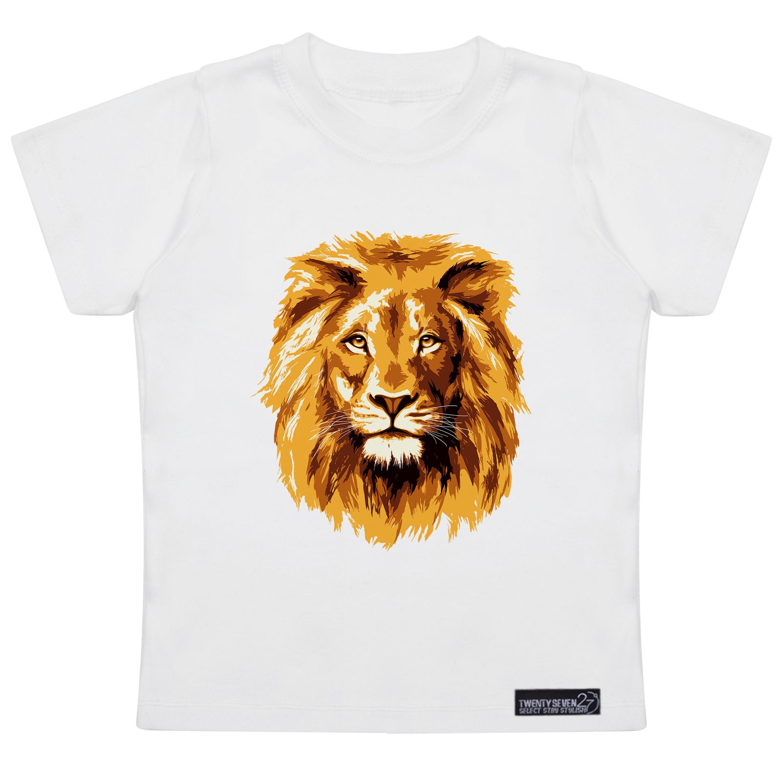 تی شرت آستین کوتاه پسرانه 27 مدل Lion Face کد MH916