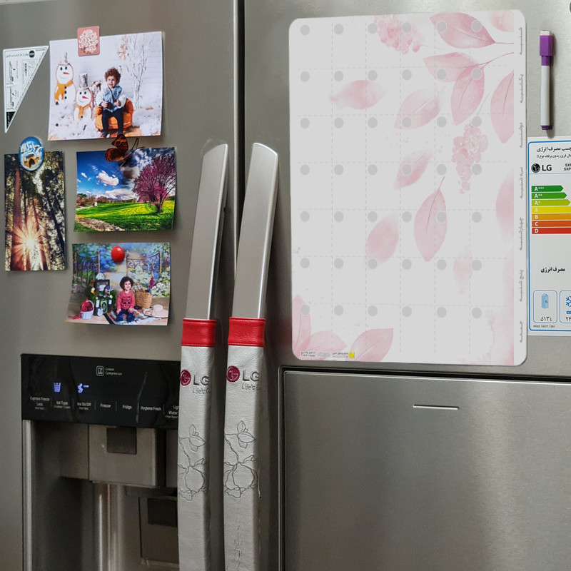 تخته وایت برد عرش دیس مدل پلنر یخچالی کد 18 سایز 30x40 سانتی متر به همراه ماژیک