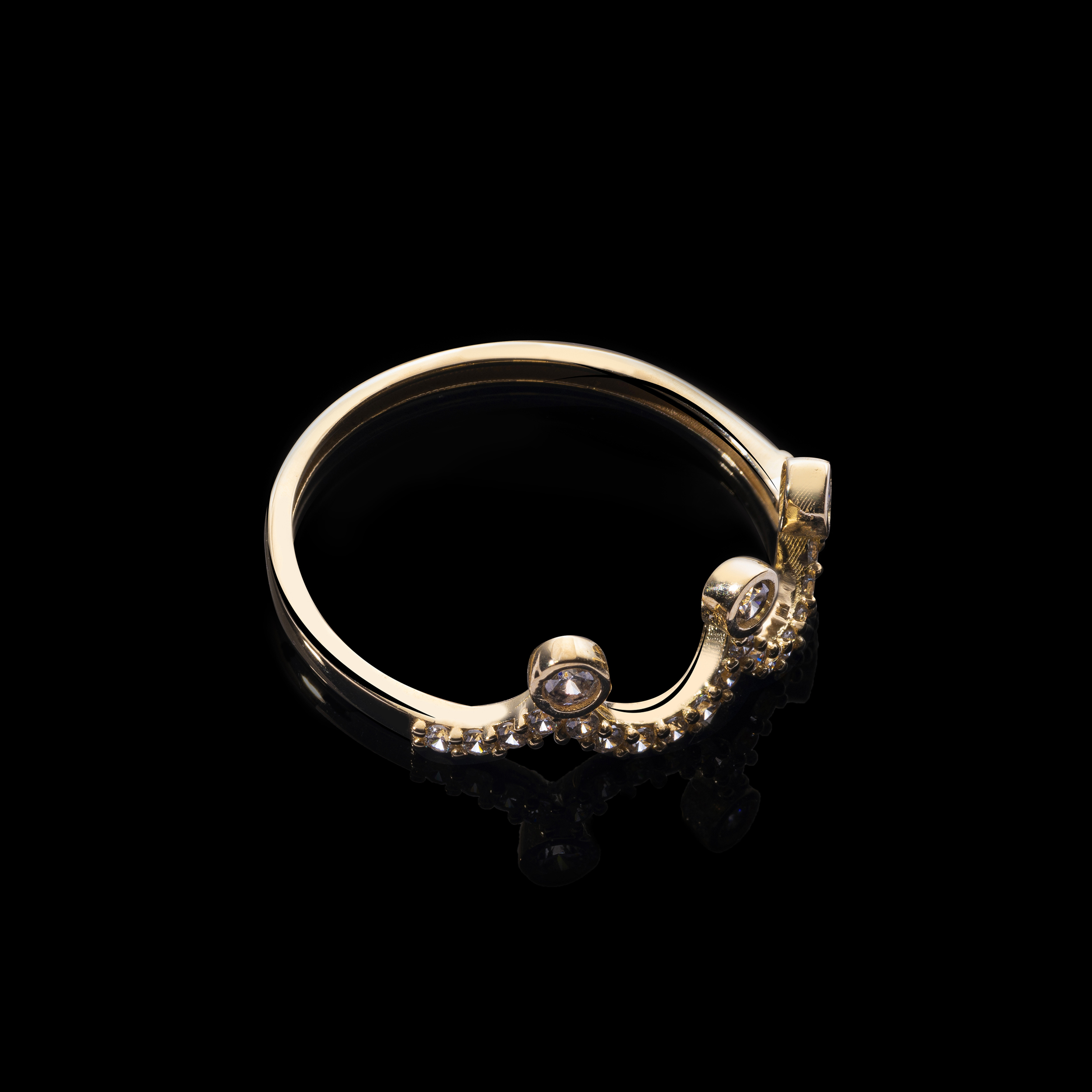 انگشتر طلا 18 عیار زنانه جواهری سون مدل 3353 -  - 3