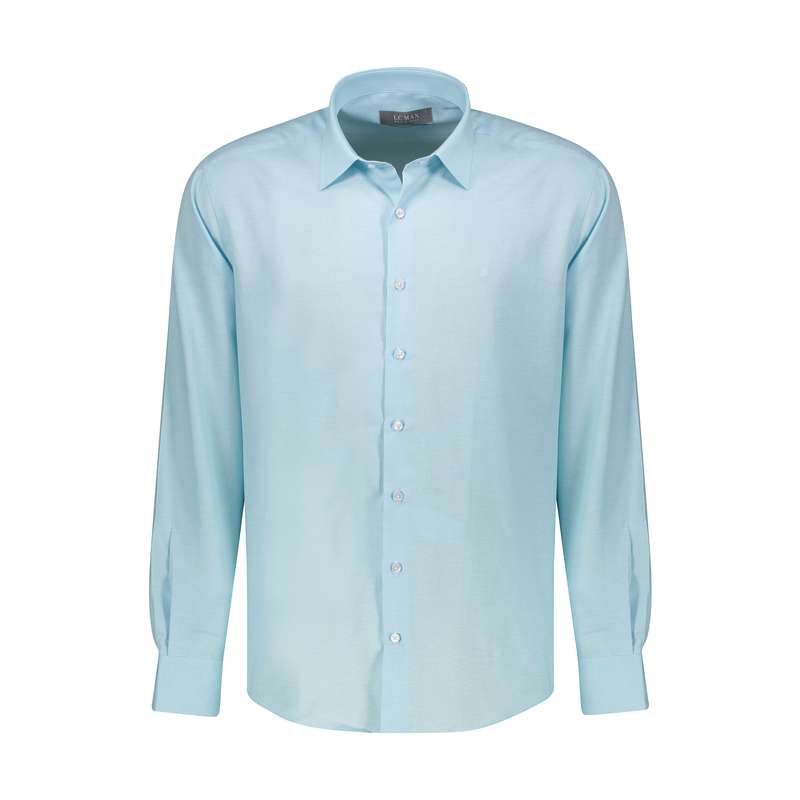 پیراهن آستین بلند مردانه ال سی من مدل 02181319-blue 145