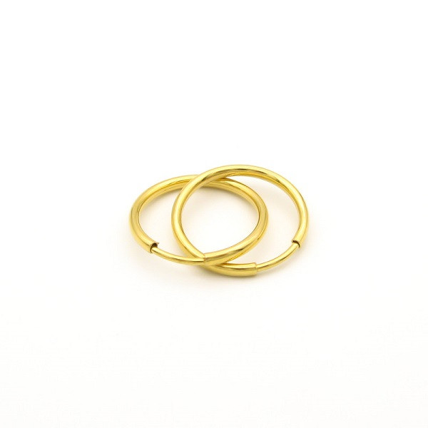 گوشواره طلا 18 عیار زنانه مدل حلقه ای - 3