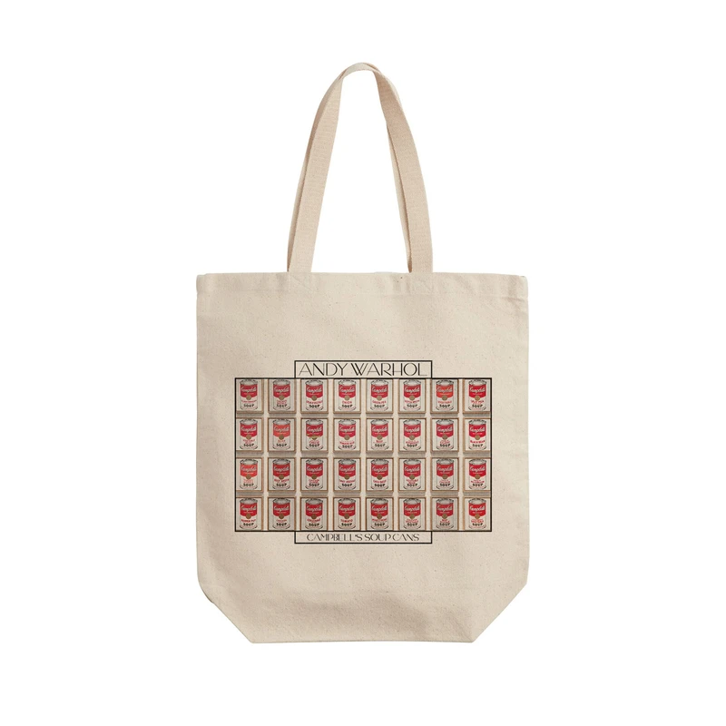ساک خرید ترمه طراحان ایده مدل قوطی های سوپ کمپبل از وارهول کد art0815 - L