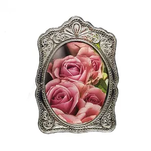 قاب عکس ملیله کاری طرح مستطیل تاجدار 0165